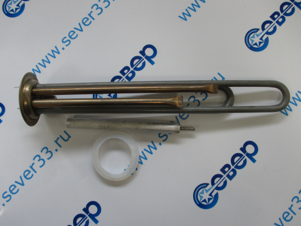 ТЭН для водонагревателя 2000W (0,7+1,3) Комплект нерж под анод М4